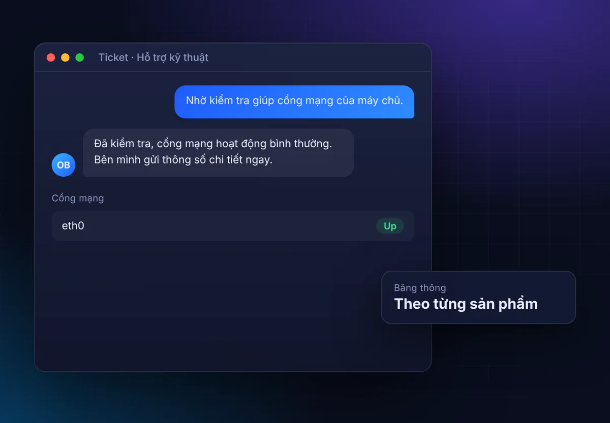 Mạng & hỗ trợ